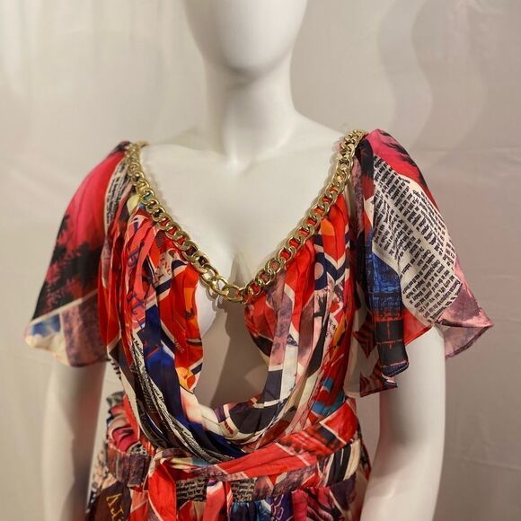 Fashion Nova Vogue Moment Printed Maxi Dress -Pink/Combo - Picture 6 of 13